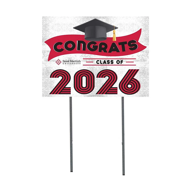 Saint Martin's Saints 18" x 24" 2026 Grad Yard Sign with Stakes