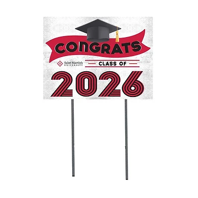Saint Martin's Saints 18" x 24" 2026 Grad Yard Sign with Stakes