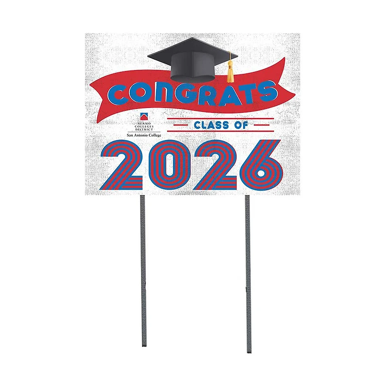SAC Armadillos 18" x 24" 2026 Grad Yard Sign with Stakes