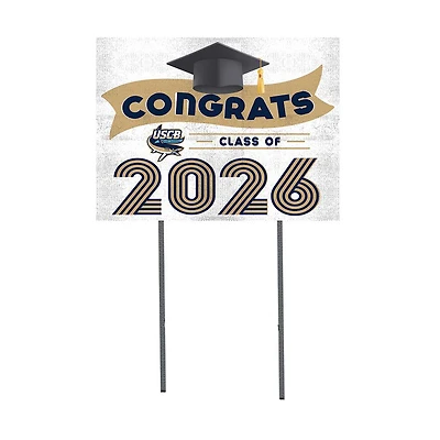 South Carolina Beaufort Sand Sharks 18" x 24" 2026 Grad Yard Sign with Stakes