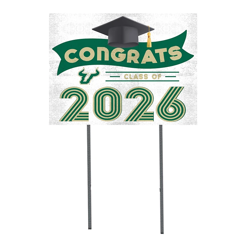 South Florida Bulls 18" x 24" 2026 Grad Yard Sign with Stakes