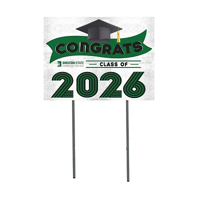 Shelton State Buccaneers 18" x 24" 2026 Grad Yard Sign with Stakes