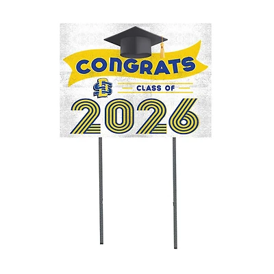 South Dakota State Jackrabbits 18" x 24" 2026 Grad Yard Sign with Stakes
