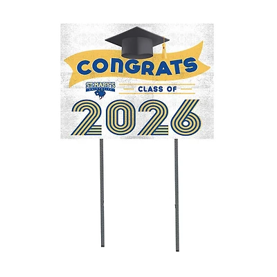 St. Mary's University Rattlers 18" x 24" 2026 Grad Yard Sign with Stakes