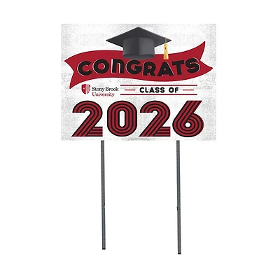 Stony Brook Seawolves 18" x 24" 2026 Grad Yard Sign with Stakes
