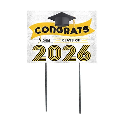 SUNY Delhi Broncos 18" x 24" 2026 Grad Yard Sign with Stakes