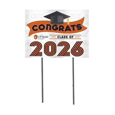 Texas Health San Antonio 18" x 24" 2026 Grad Yard Sign with Stakes