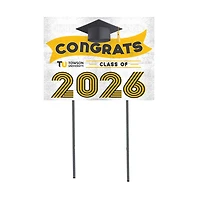 Towson Tigers 18" x 24" 2026 Grad Yard Sign with Stakes