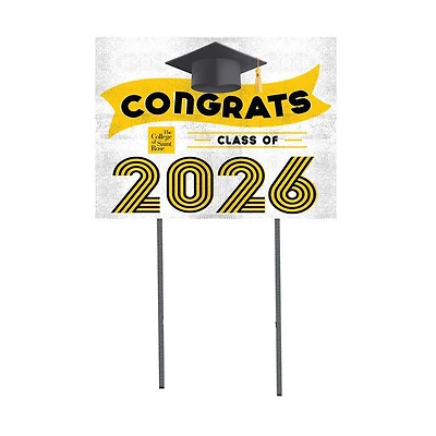 Saint Rose Golden Knights 18" x 24" 2026 Grad Yard Sign with Stakes