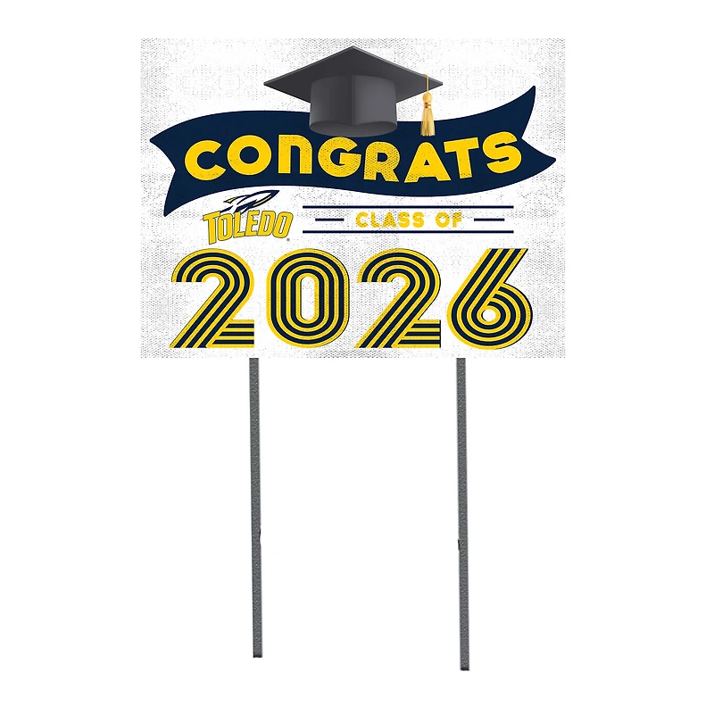 Toledo Rockets 18" x 24" 2026 Grad Yard Sign with Stakes