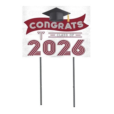Troy University Trojans 18" x 24" 2026 Grad Yard Sign with Stakes