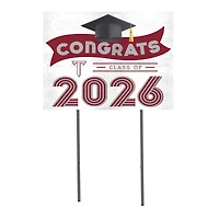 Troy University Trojans 18" x 24" 2026 Grad Yard Sign with Stakes