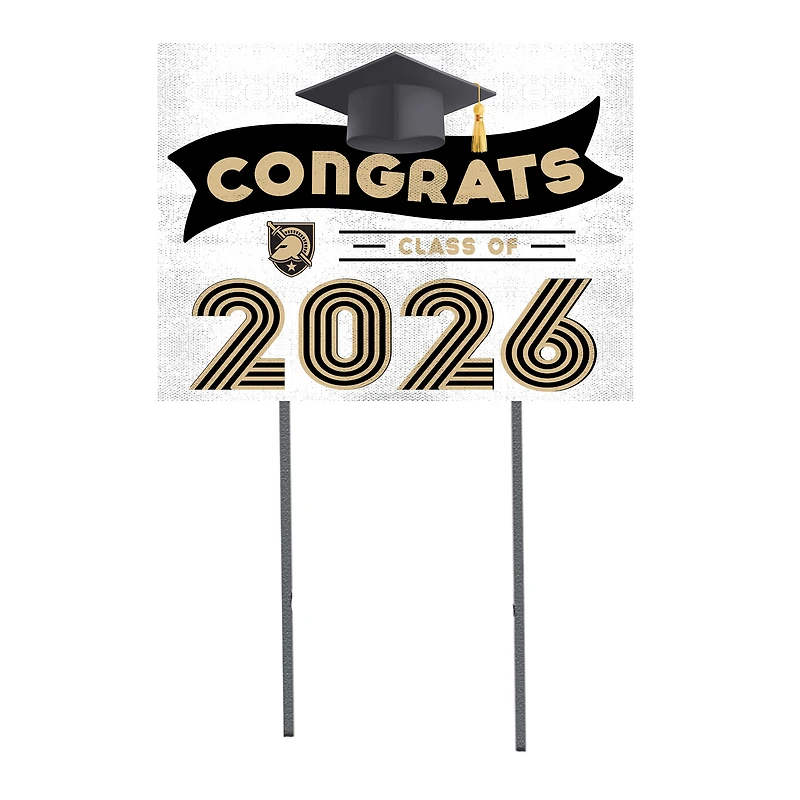 Army Black Knights 18" x 24" 2026 Grad Yard Sign with Stakes