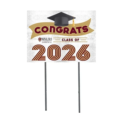 Walsh Cavaliers 18" x 24" 2026 Grad Yard Sign with Stakes