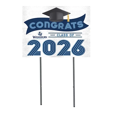 Washburn Ichabods 18" x 24" 2026 Grad Yard Sign with Stakes