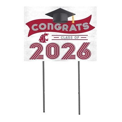 Washington State Cougars 18" x 24" 2026 Grad Yard Sign with Stakes