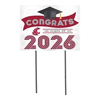 Washington State Cougars 18" x 24" 2026 Grad Yard Sign with Stakes