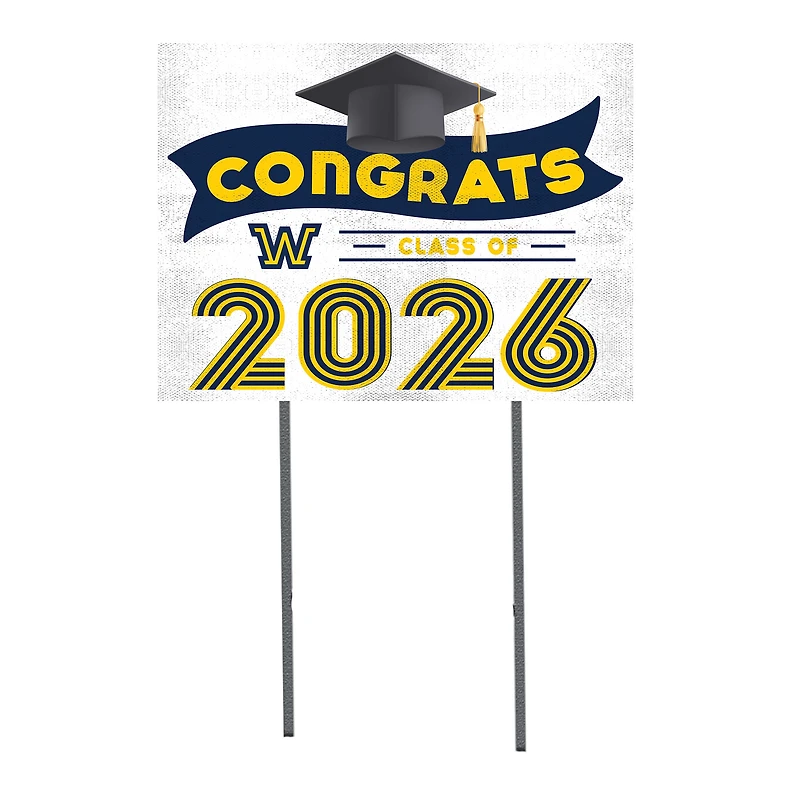Wilkes Colonels 18" x 24" 2026 Grad Yard Sign with Stakes