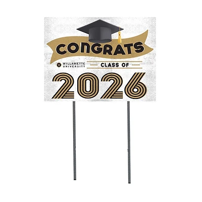 Willamette Bearcats 18" x 24" 2026 Grad Yard Sign with Stakes