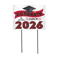 William Carey Crusaders 18" x 24" 2026 Grad Yard Sign with Stakes
