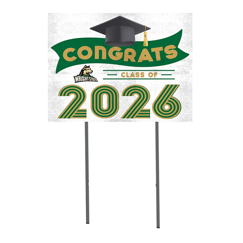Wright State Raiders 18" x 24" 2026 Grad Yard Sign with Stakes