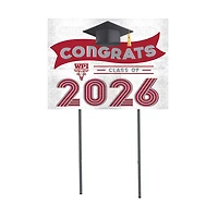 Worcester Polytechnic Institute Engineers 18" x 24" 2026 Grad Yard Sign with Stakes