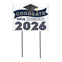 Yale Bulldogs 18" x 24" 2026 Grad Yard Sign with Stakes