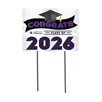 Wisconsin-Whitewater Warhawks 18" x 24" 2026 Grad Yard Sign with Stakes