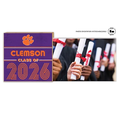 Clemson Tigers 5" x 10.5" 2026 Grad Floating Photo Frame