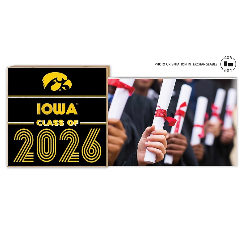Iowa Hawkeyes 5" x 10.5" 2026 Grad Floating Photo Frame