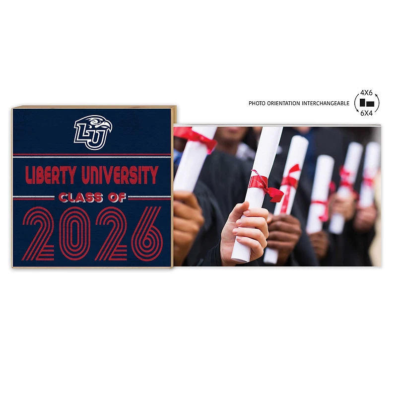 Liberty Flames 5" x 10.5" 2026 Grad Floating Photo Frame