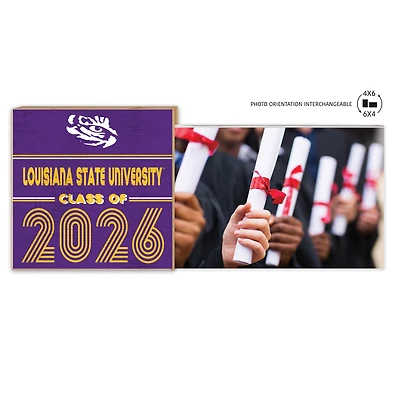 LSU Tigers 5" x 10.5" 2026 Grad Floating Photo Frame