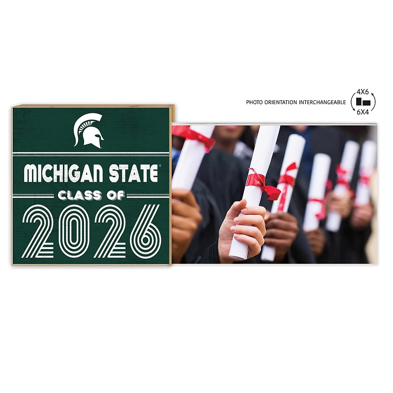 Michigan State Spartans 5" x 10.5" 2026 Grad Floating Photo Frame