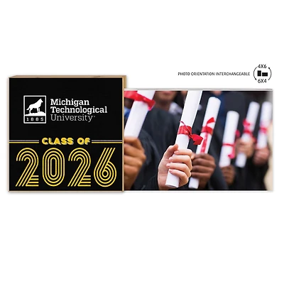 Michigan Tech Huskies 5" x 10.5" 2026 Grad Floating Photo Frame