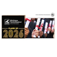 Michigan Tech Huskies 5" x 10.5" 2026 Grad Floating Photo Frame