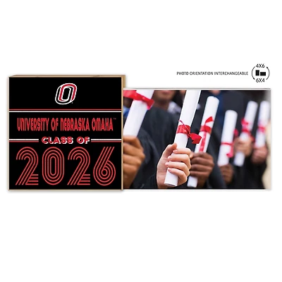 Nebraska Omaha Mavericks 5" x 10.5" 2026 Grad Floating Photo Frame