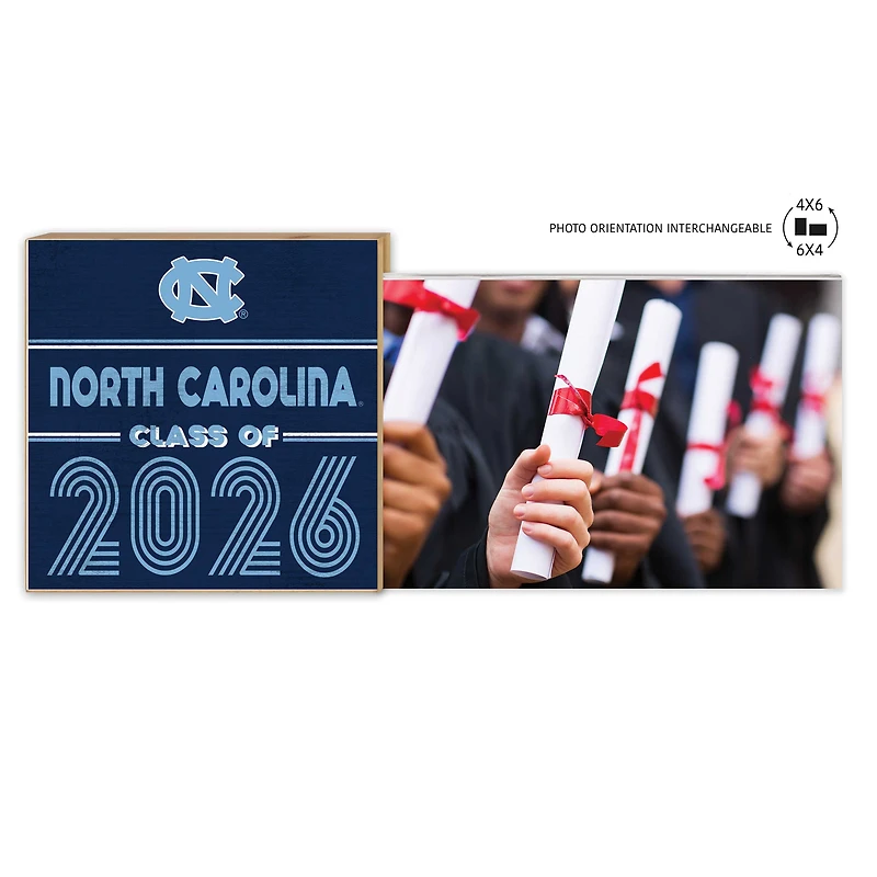 North Carolina Tar Heels 5" x 10.5" 2026 Grad Floating Photo Frame