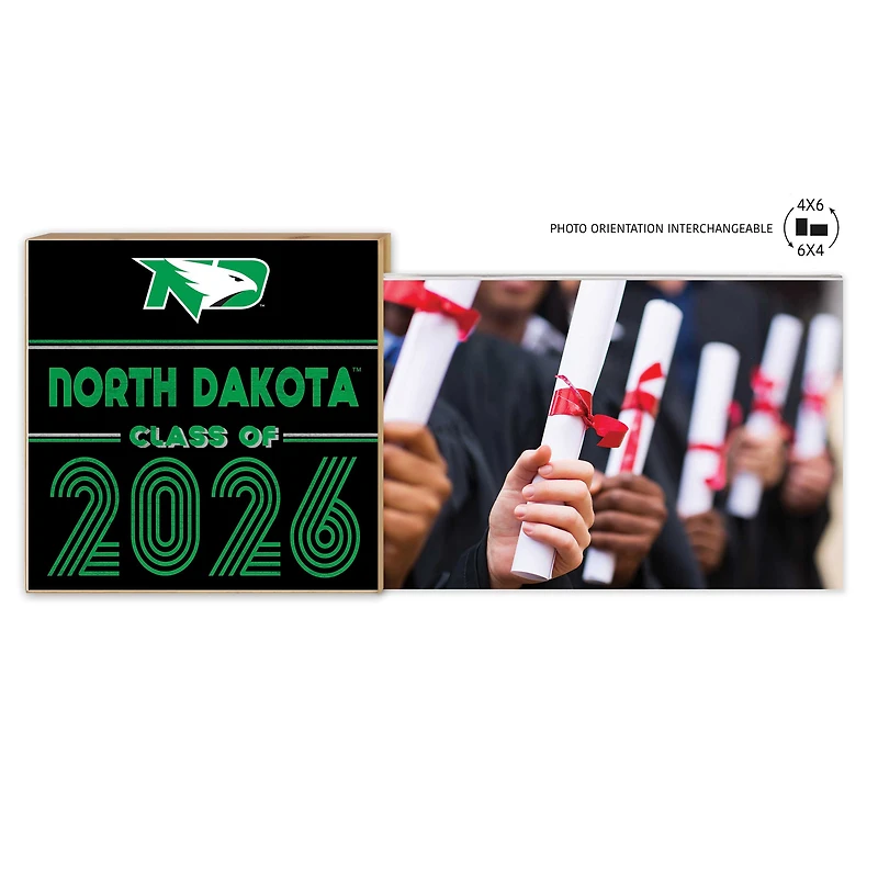 North Dakota 5" x 10.5" 2026 Grad Floating Photo Frame