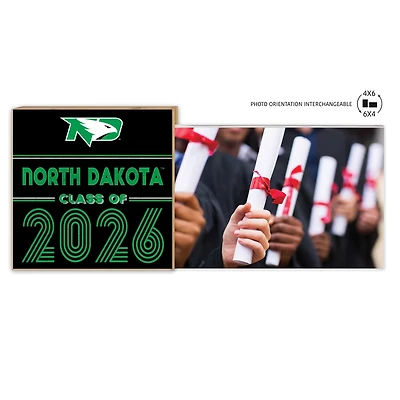 North Dakota 5" x 10.5" 2026 Grad Floating Photo Frame