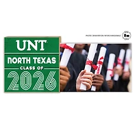 North Texas Mean Green 5" x 10.5" 2026 Grad Floating Photo Frame
