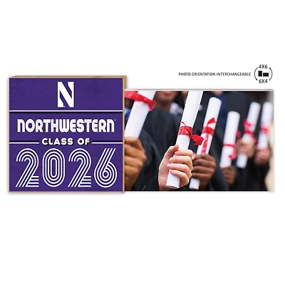 Northwestern Wildcats 5" x 10.5" 2026 Grad Floating Photo Frame