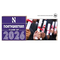 Northwestern Wildcats 5" x 10.5" 2026 Grad Floating Photo Frame