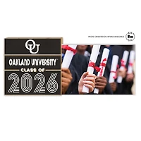 Oakland Golden Grizzlies 5" x 10.5" 2026 Grad Floating Photo Frame