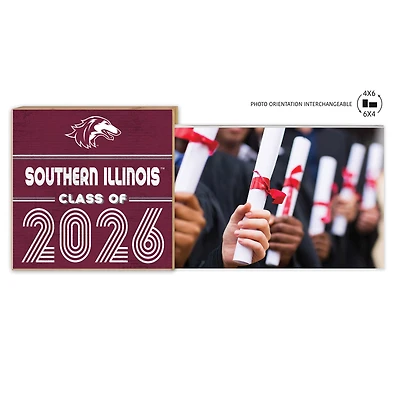 Southern Illinois Salukis 5" x 10.5" 2026 Grad Floating Photo Frame