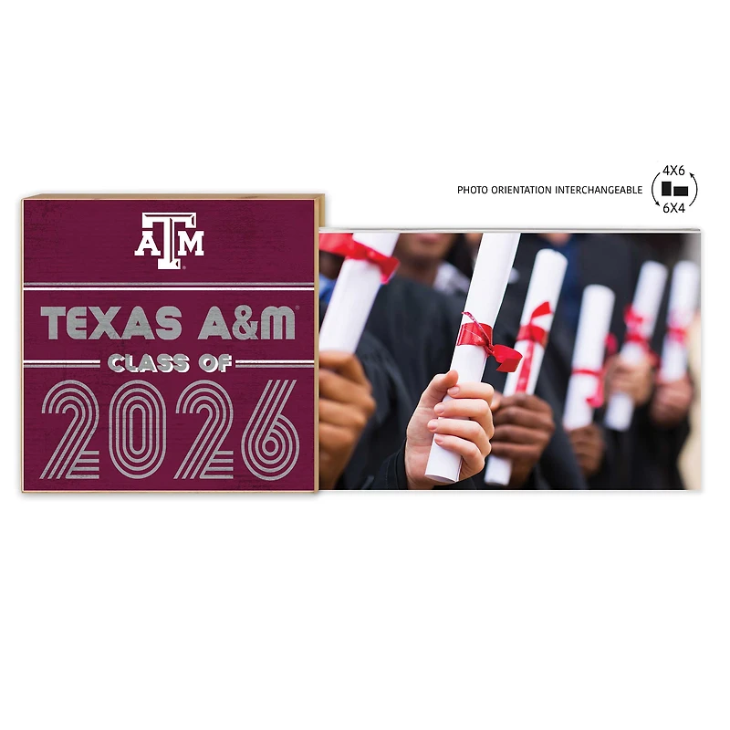 Texas A&M Aggies 5" x 10.5" 2026 Grad Floating Photo Frame