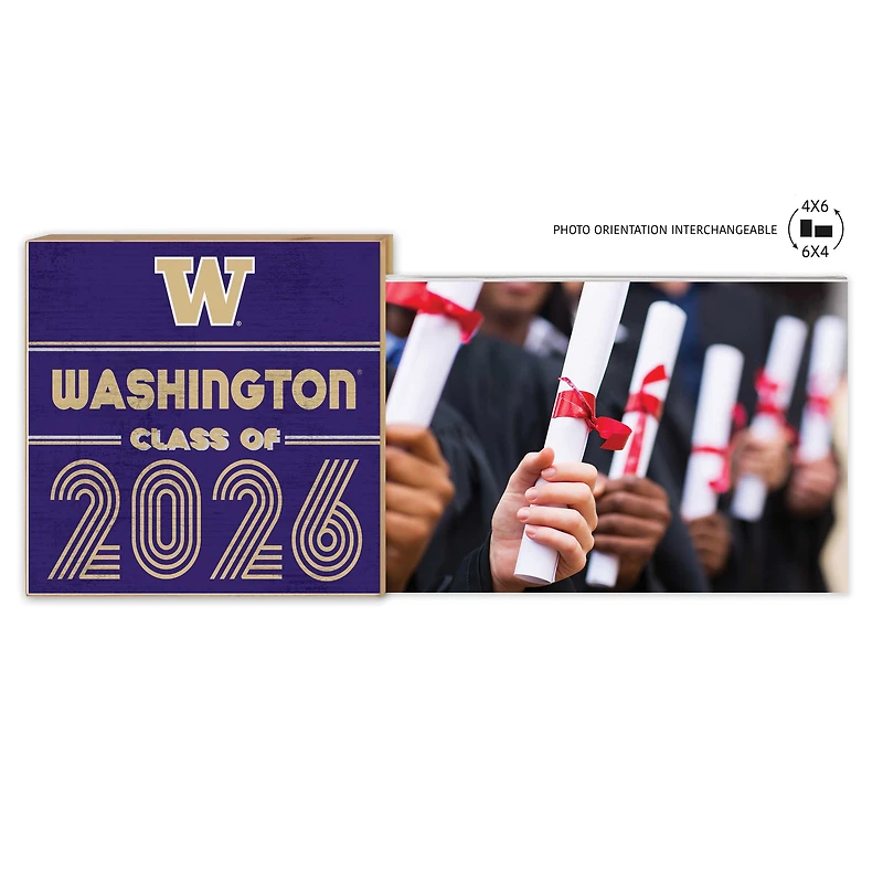 Washington Huskies 5" x 10.5" 2026 Grad Floating Photo Frame