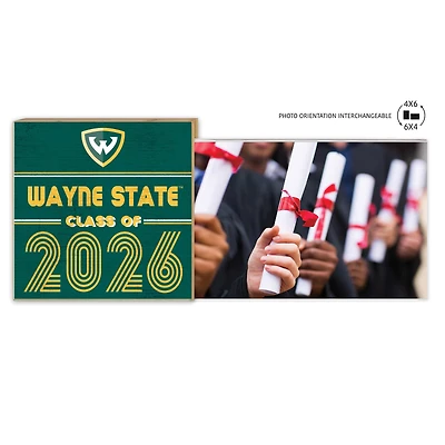 Wayne State Warriors 5" x 10.5" 2026 Grad Floating Photo Frame