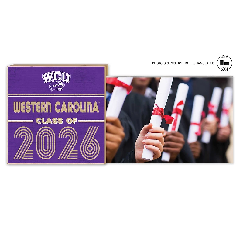 Western Carolina Catamounts 5" x 10.5" 2026 Grad Floating Photo Frame