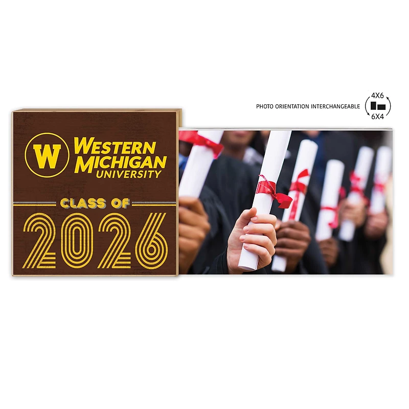 Western Michigan Broncos 5" x 10.5" 2026 Grad Floating Photo Frame