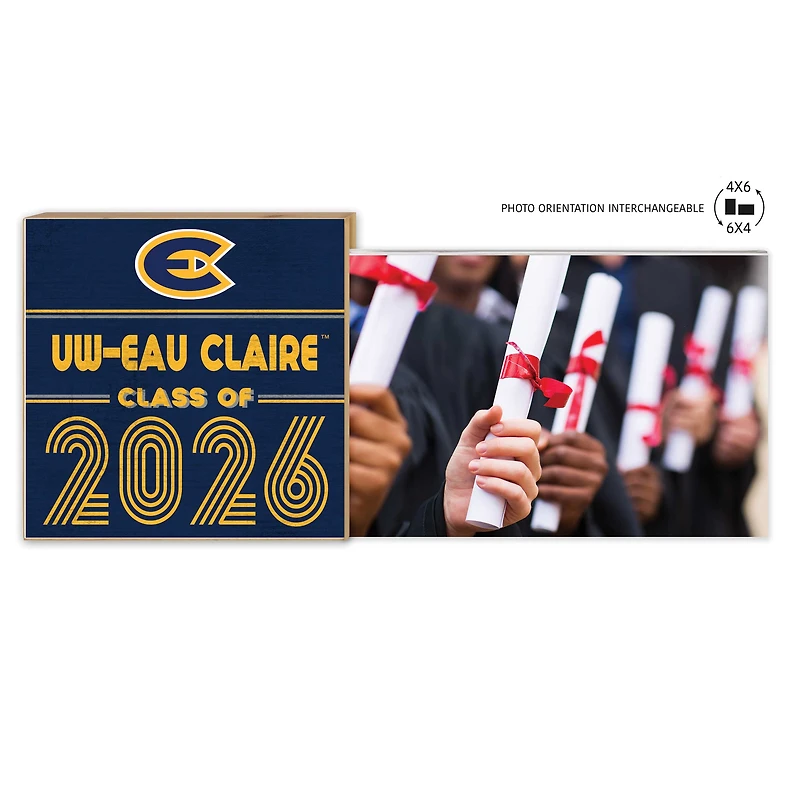 Wisconsin Eau Claire Blugolds 5" x 10.5" 2026 Grad Floating Photo Frame